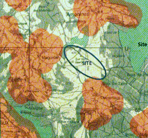 Site de parc éolien proposé dans l'étude d'incidence de La Roche